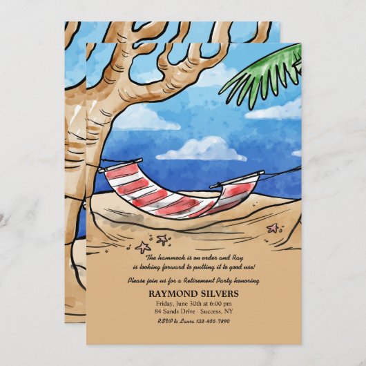 De hangmat uitnodiging (Voorkant / Achterkant)