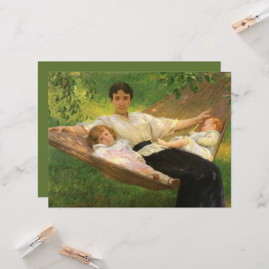 De Hangmat (van Joseph DeCamp) Kaart (Voorkant / Achterkant in situ)