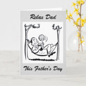 De Hangmat van Retro Papa van Vaderdag Kaart (Gele Bloem)