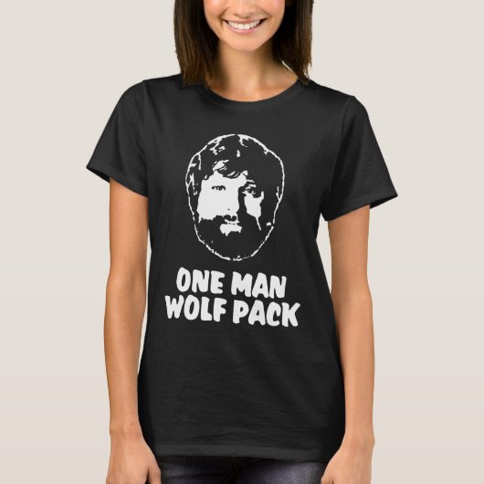 DE HANGOVER ONE MAN WOLF PACK FUNNY MOVIE wolf T-shirt (Voorkant)