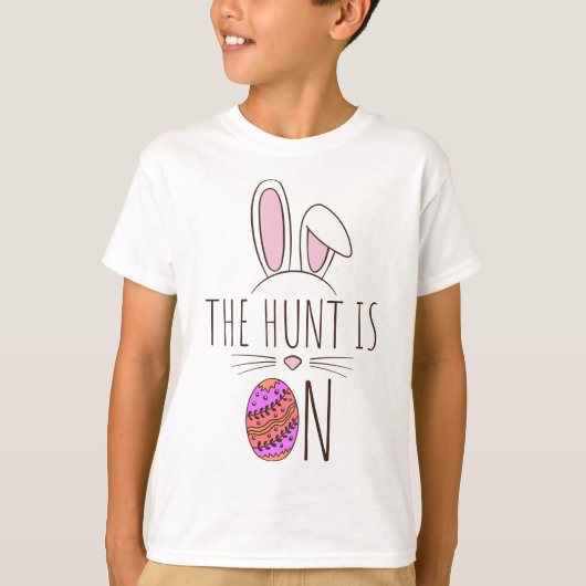 De hap is op paaseierstunt Schattige bunny T-shirt (Voorkant)