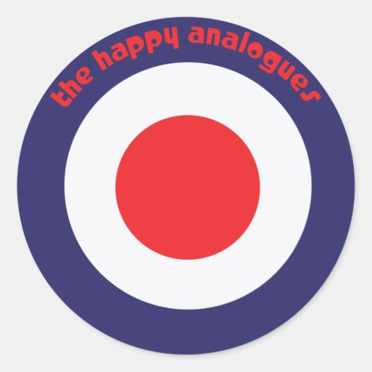 De Happy Analogs Bullseye stickers (Voorkant)