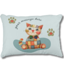 De Happy Cat Kleurrijke Patchwork Aanpasbaar