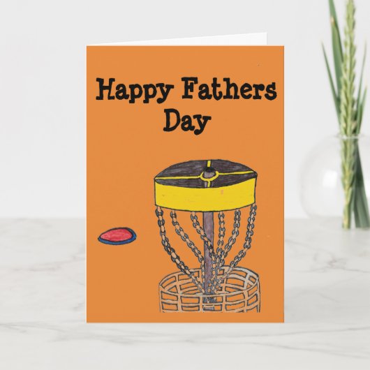 De Happy Fathers dag disc golf wenskaart Kaart (Voorkant)