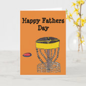 De Happy Fathers dag disc golf wenskaart Kaart (Gele Bloem)