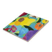 De Happy Garden Keramische Tegel. Tegeltje (Zijkant)