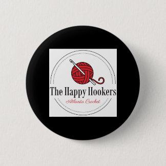De Happy H Atlanta Crochet Logo-Blk Ronde Button 5,7 Cm