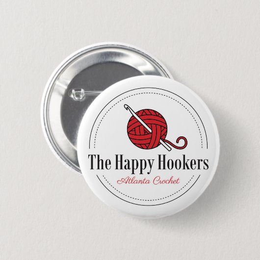 De Happy H Atlanta Crochet Logo Button (Voorkant /achterkant)