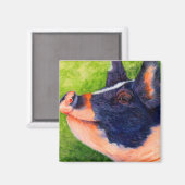 De Happy Hog - Varkensmagneet Magneet (Voorkant / Achterkant)