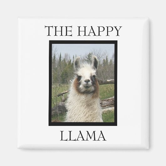 DE HAPPY LLAMA MAGNET (Voorkant)