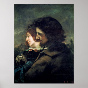 De Happy Lovers, 1844 Poster