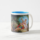 De Happy Lovers Tweekleurige Koffiemok (Voorkant rechts)