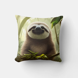 De Happy Sloth Digital Art Kussen