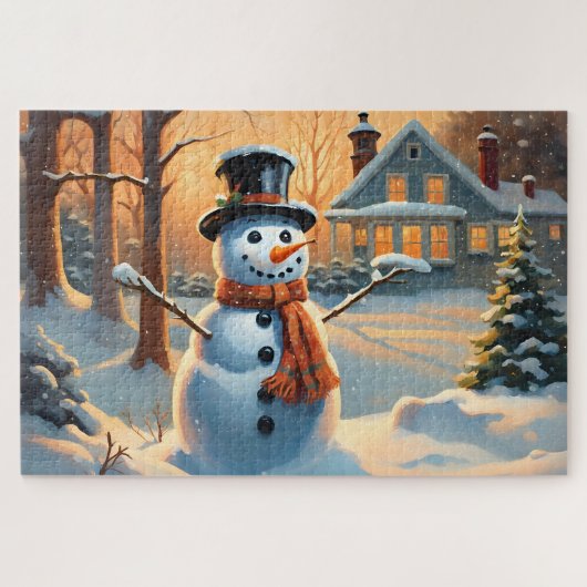 De Happy Snowman Legpuzzel (Horizontaal)