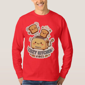 De Happy Toaster | Grappige Ontbijt Sticker T-shir T-shirt