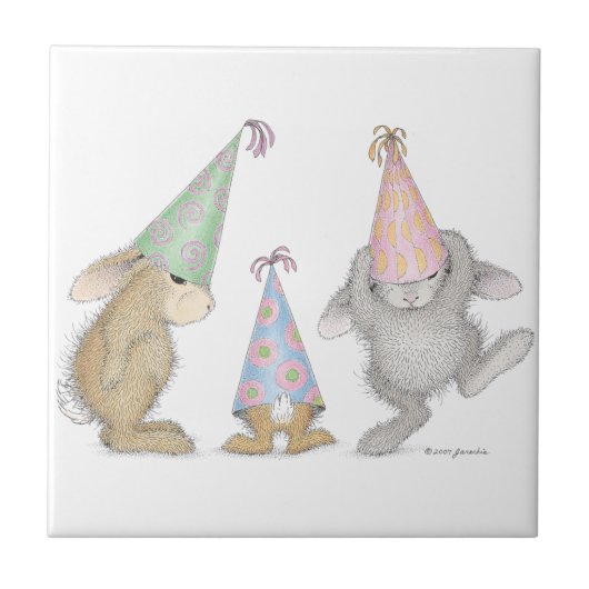 De HappyHoppers®-keramische tegel Tegeltje (Voorkant)