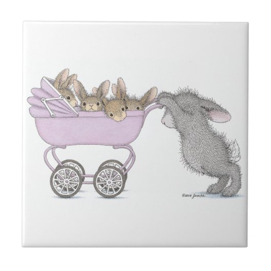 De HappyHoppers®-keramische tegel Tegeltje (Voorkant)