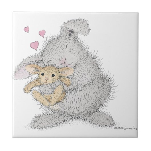 De HappyHoppers®-keramische tegel Tegeltje (Voorkant)