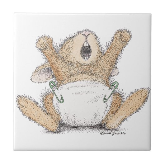 De HappyHoppers®-keramische tegel Tegeltje (Voorkant)