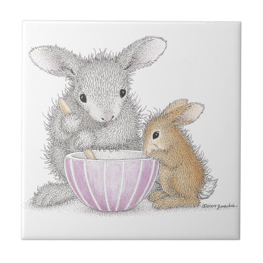 De HappyHoppers®-keramische tegel Tegeltje (Voorkant)