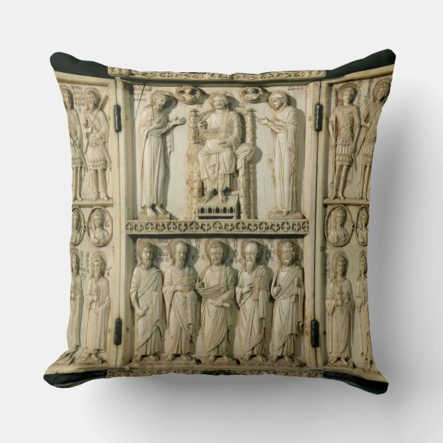De Harbaville Triptych die Christus Enthroned afsc Kussen (Voorkant)
