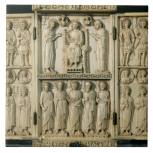 De Harbaville Triptych die Christus Enthroned afsc Tegeltje