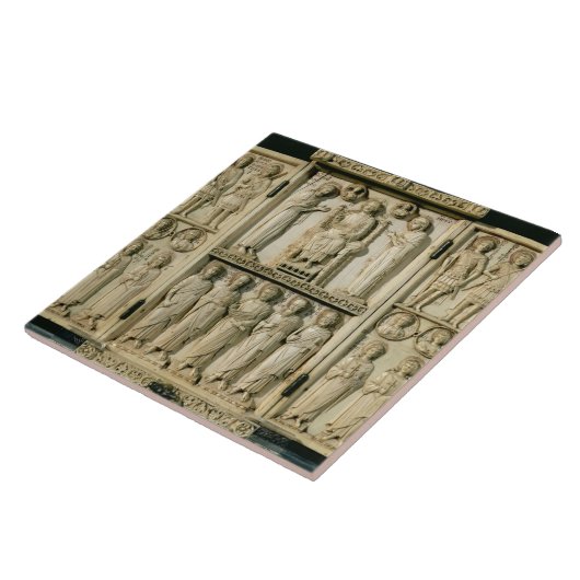 De Harbaville Triptych die Christus Enthroned afsc Tegeltje (Zijkant)