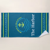 De Harbour Logo Beach handdoek (Voorkant)