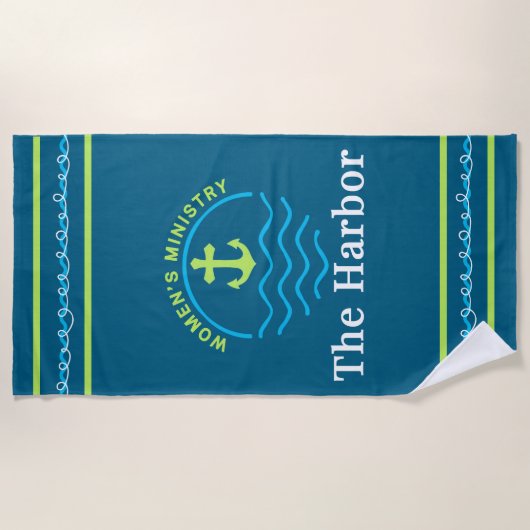 De Harbour Logo Beach handdoek (Voorkant)