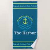 De Harbour Logo Beach handdoek (Voorkant)