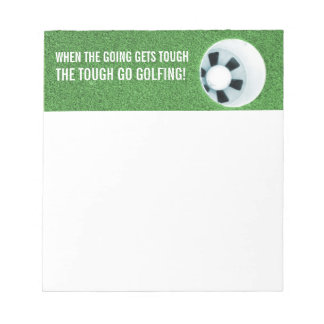 De harde Go Golfing Briefpapier laptop Notitieblok