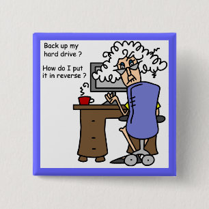 De harde Humoristische File van de Aandrijving Vierkante Button 5,1 Cm