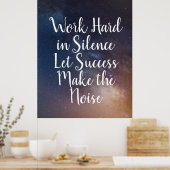 DE HARDE VAN HET WERK IN SILENCE - het Citaat van Poster (Keuken)