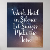 DE HARDE VAN HET WERK IN SILENCE - het Citaat van  Poster (Voorkant)