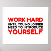 DE HARDE VAN HET WERK LEIDT U ZELF IN POSTER (Voorkant)