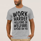 DE HARDERMILJOEN VAN HET WERK OP WELZIJN AFHANKELI T-SHIRT (Voorkant)