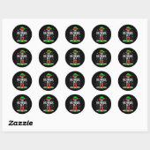 De Hardloper Elf Kerst Grappige Hardlopers Kerst H Ronde Sticker (Vel)