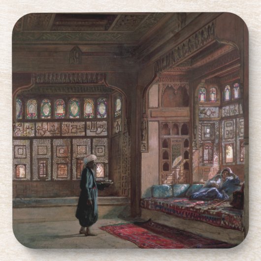 De Harem van sjeik Sadat, Caïro, 1870 Onderzetter (Voorkant)