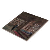 De Harem van sjeik Sadat, Caïro, 1870 Tegeltje (Zijkant)