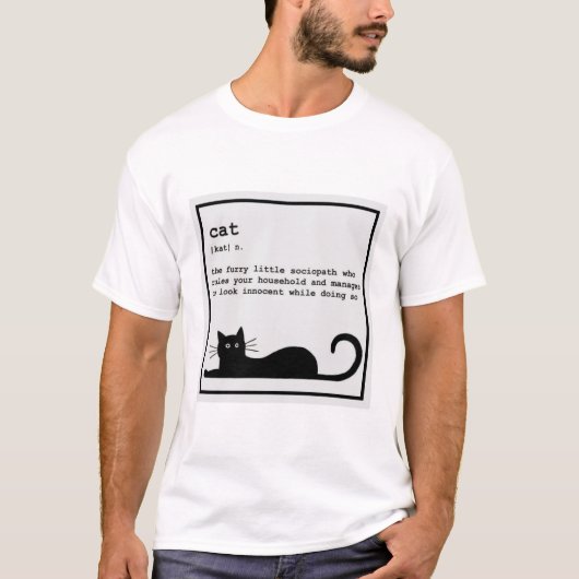 De harige kleine sociopaat grappige kat t-shirt (Voorkant)