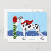 De Harlekijn UC van de Post van Kerstmis van great Feestdagenkaart (Voorkant / Achterkant)