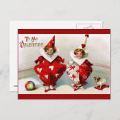De Harlekijnen van Valentijn Feestdagenkaart (Voorkant / Achterkant)