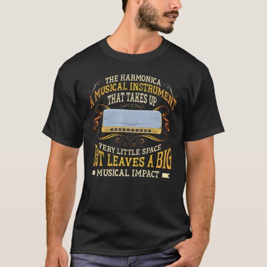 De harmonica is een muziekinstrument  harmoni t-shirt (Voorkant)