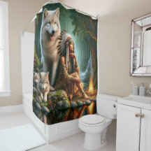 De harmonie tussen Indianen en wolven in natuur