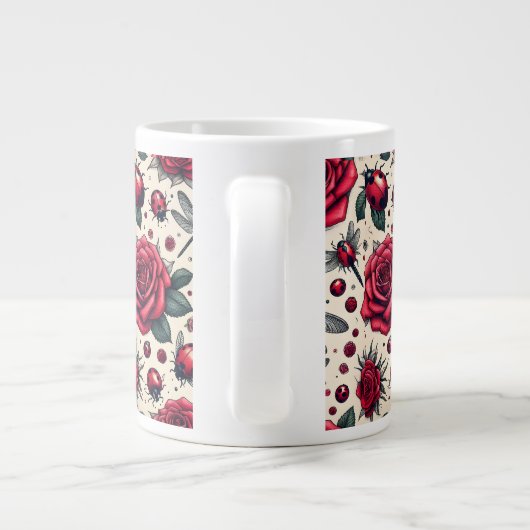 De harmonie van natuur" grote koffiekop (Achterkant)