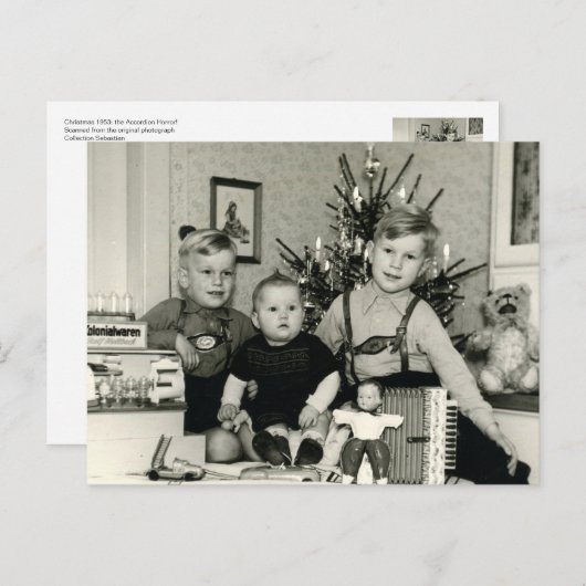 De harmonikahorror! Kerstmis 1953. Briefkaart (Voorkant / Achterkant)