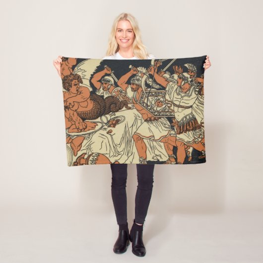 De Harpijen Mythologie Scene Fleece Deken (In situ)