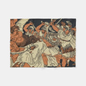 De Harpijen Mythologie Scene Fleece Deken (Voorkant (Horizontaal))