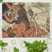 De Harpijen Mythologie Scene Theedoek (Gevouwen)