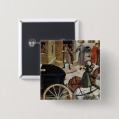 De hars vierkante button 5,1 cm (Voorkant /achterkant)